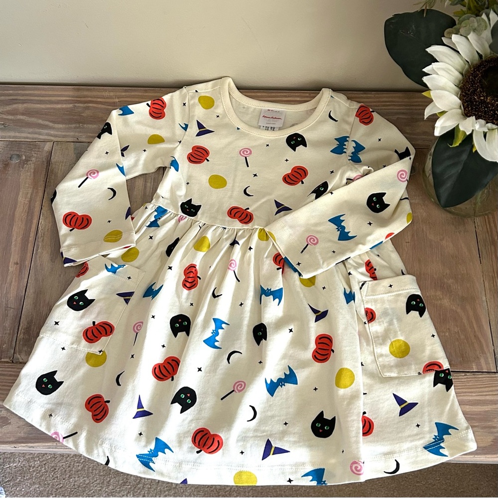 Hanna Andersson Halloween Design Dress w/ Pockets!🐈‍⬛